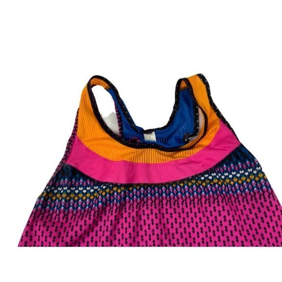Fila Women’s Racerback Tank Top Multicolor Striped Activewear Sz L - Picture 4 of 4